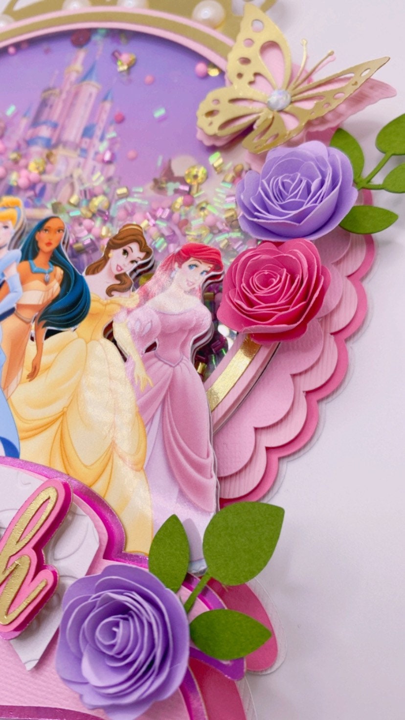 Princess Shaker Cake Topper w/ Confetti