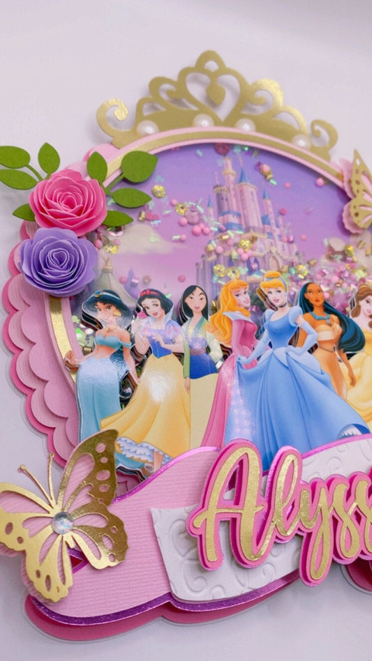 Princess Shaker Cake Topper w/ Confetti