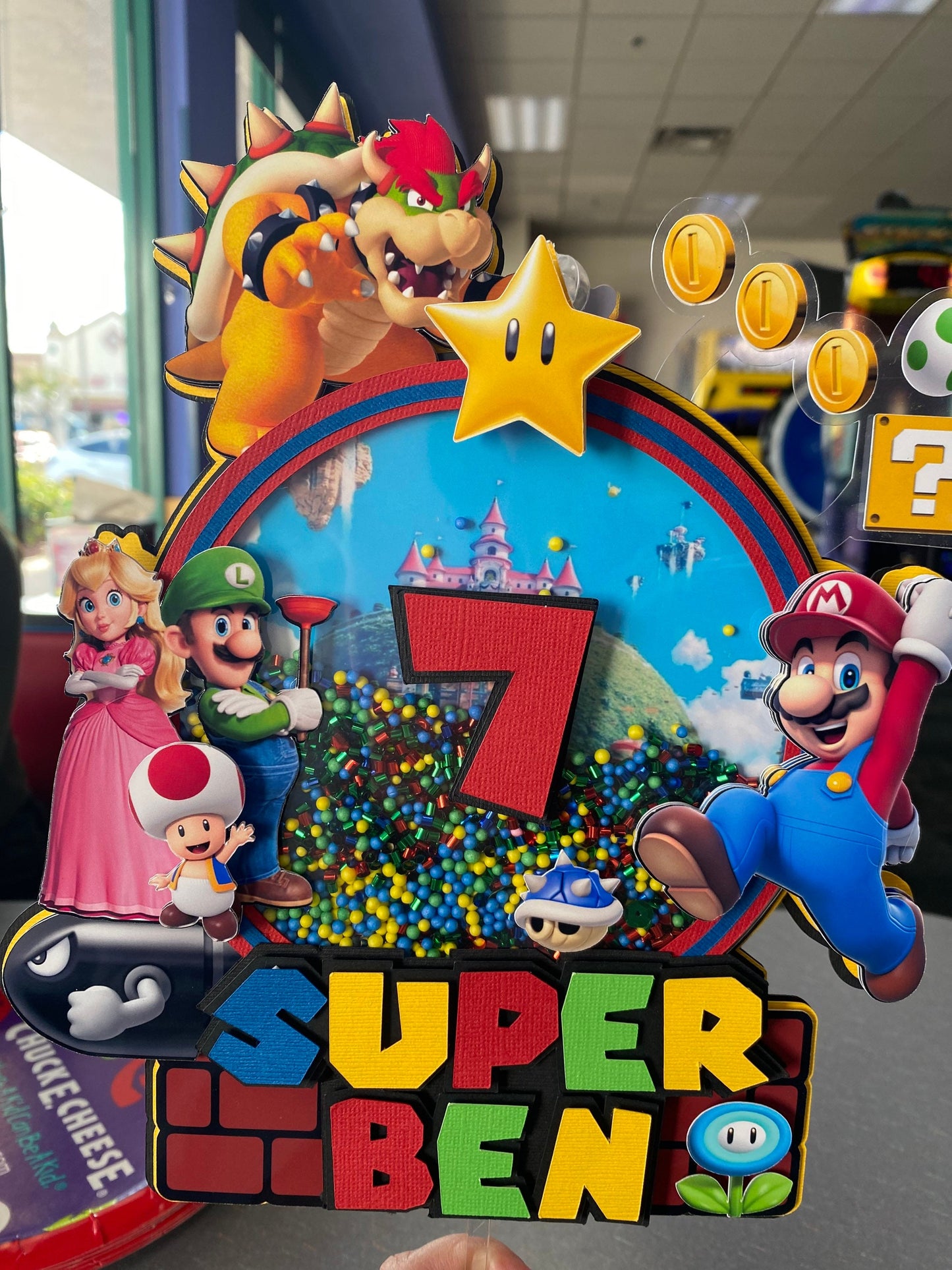 Super Mario Movie Cake Topper/ Shaker cake topper