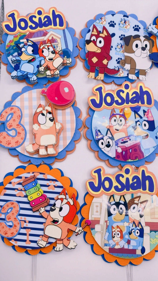 Bluey & Friends (Boy Design)Cupcake Toppers